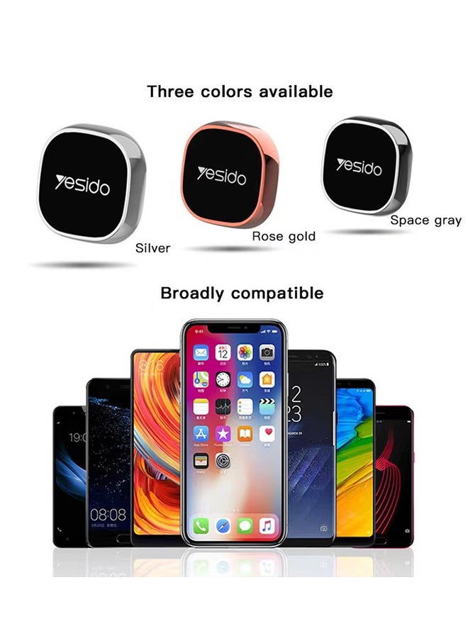 Yesido Super Mini Magnetic Car Phone Holder Stand For Smartphones Black - Image 4