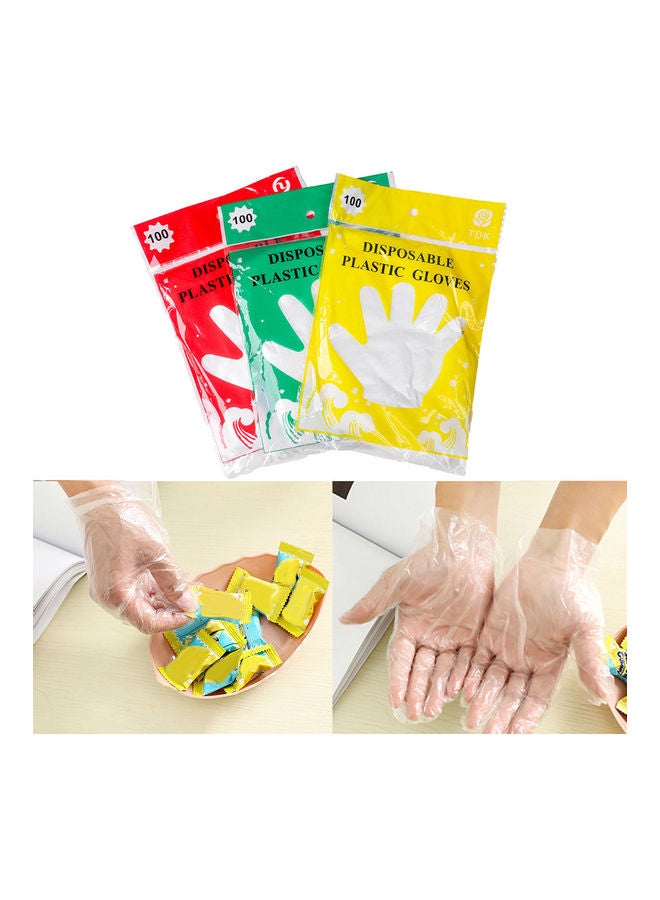 500-Piece Disposable Food Grade Protective Gloves Multicolour - Image 2