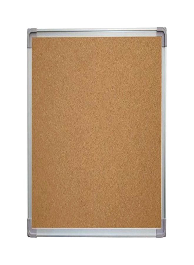 FIS Cork Board With Aluminium Frame Brown/Grey - Image 1