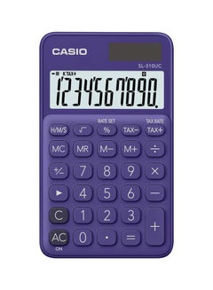 كاسيو آلة حاسبة رقمية محمولة لون بنفسجي، طراز SL-310UC-PL-N-DC  - Image 1
