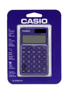 كاسيو آلة حاسبة رقمية محمولة لون بنفسجي، طراز SL-310UC-PL-N-DC  - Image 2
