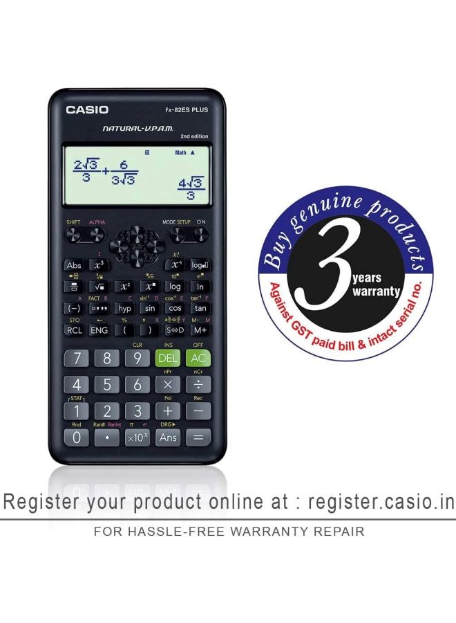 CASIO - FX-82ESPLUS-2 2nd Edition Function Scientific Calculator Multicolour - Image 1