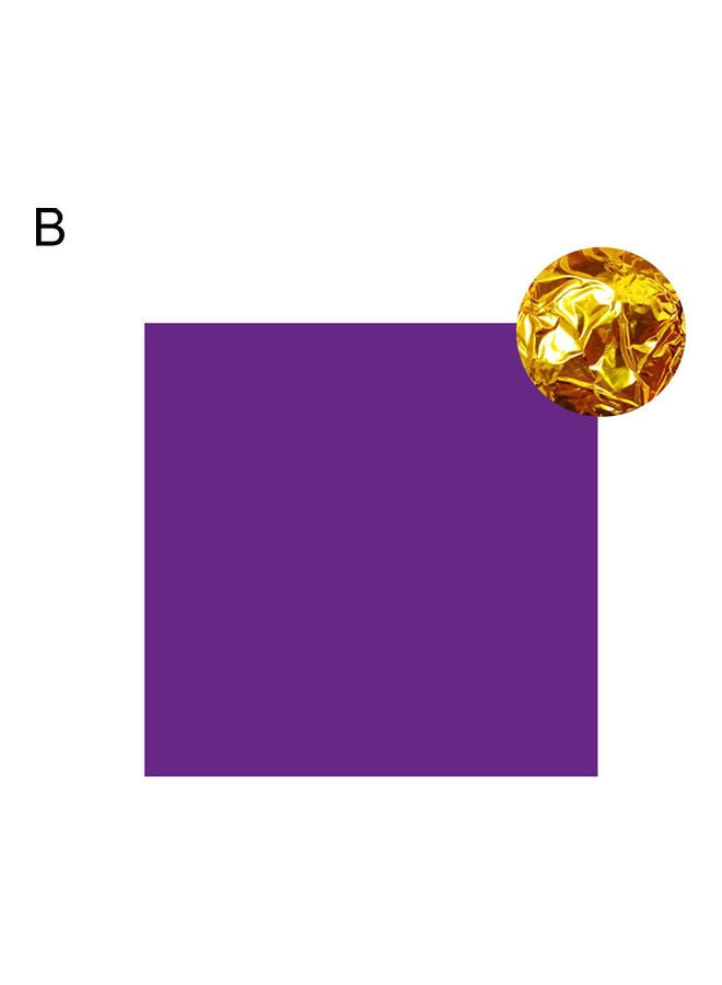 100-Piece Aluminum Foils Chocolate Candy Wrapping Paper Food Packaging Purple 10x10x12cm