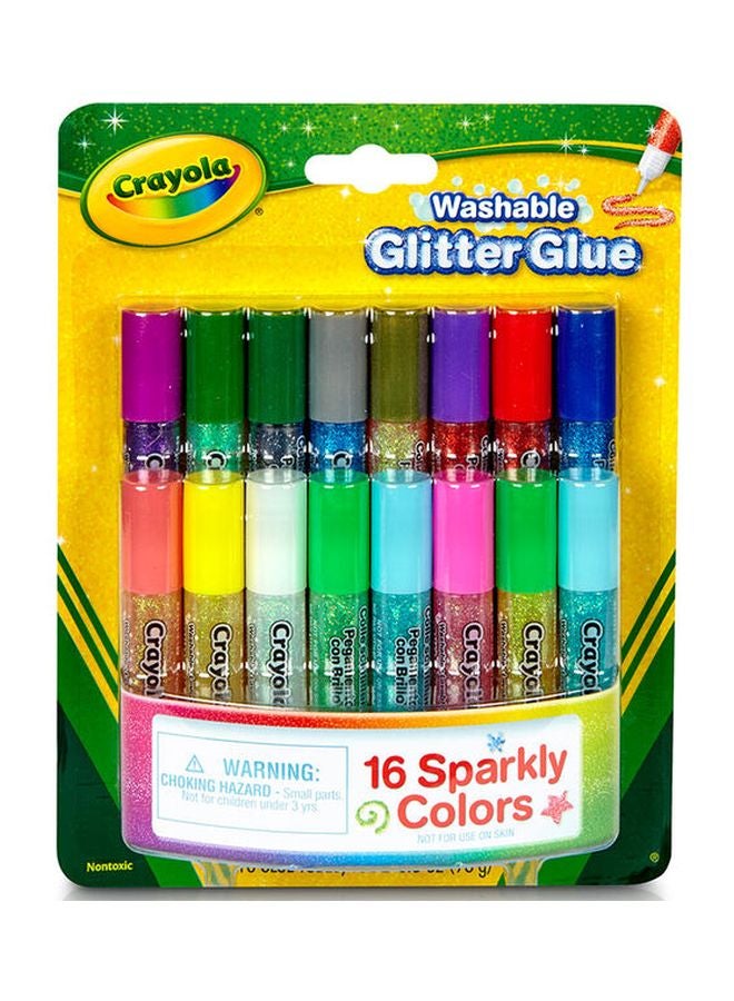 كرايولا صمغ لامع بايب سكويك مكون من 16 قطعة  69-4200 متعدد الألوان - Image 2