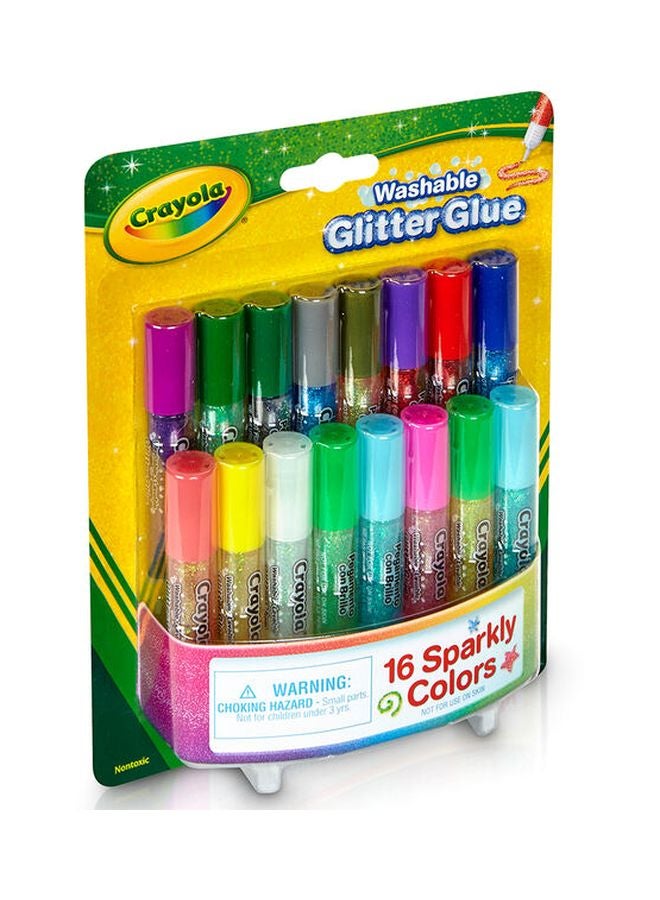 كرايولا صمغ لامع بايب سكويك مكون من 16 قطعة  69-4200 متعدد الألوان - Image 4