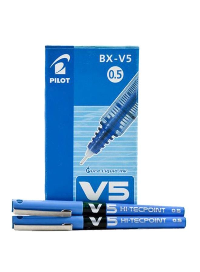 PILOT 12-Piece V5 Rollerball Pen Blue/White/Black  - Image 1