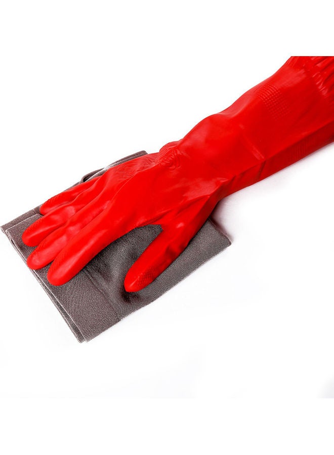 5-Pairs Of Home Kitchen Dish Washing Protective Gloves Red - Image 5