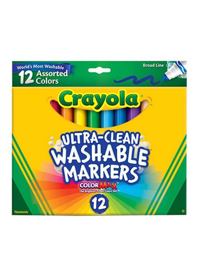 Crayola 12-Piece Ultra-Clean Broad Line Washable Marker - Image 2