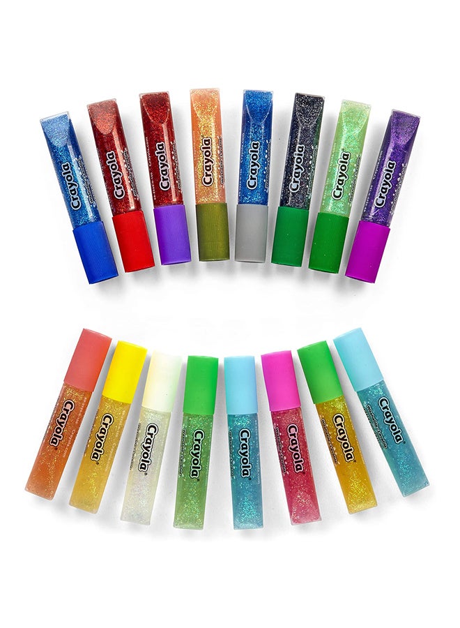 كرايولا صمغ لامع بايب سكويك مكون من 16 قطعة  69-4200 متعدد الألوان - Image 5