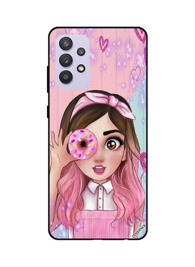 Covernex Protective Case Cover For Samsung Galaxy A32 5G Cute Little Girl Holding Donut - Image 1