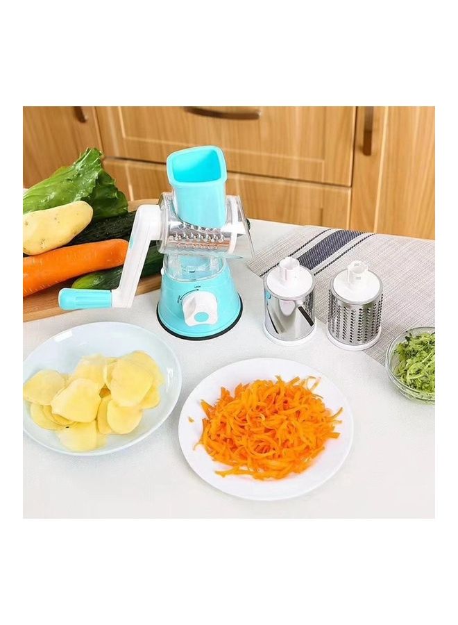 3in1 Round Veggie Chopper And Slicer Blue 26*24*12cm  - Image 5