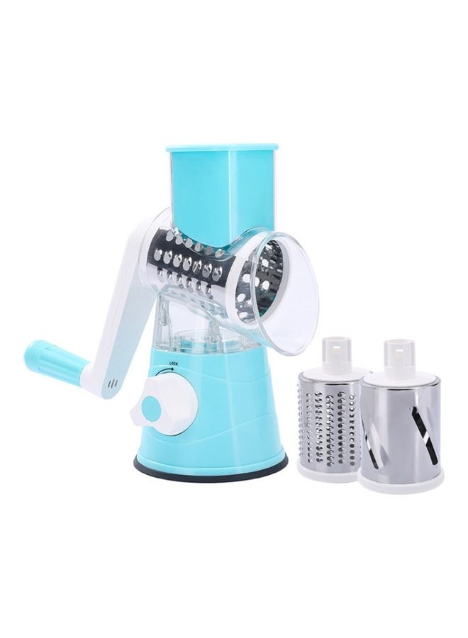 3in1 Round Veggie Chopper And Slicer Blue 26*24*12cm  - Image 1