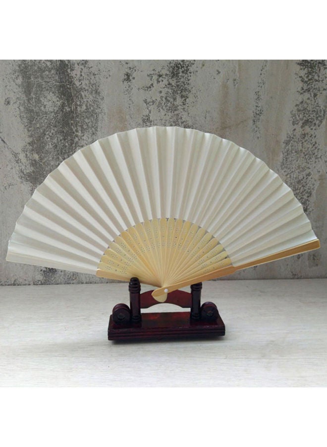 Chinese Style Bamboo Paper Pocket Fan Black - Image 5