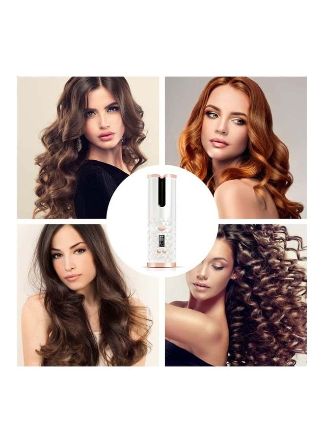 Rock Pow Rechargeable Automatic Hair Curler White/Brown - Image 5