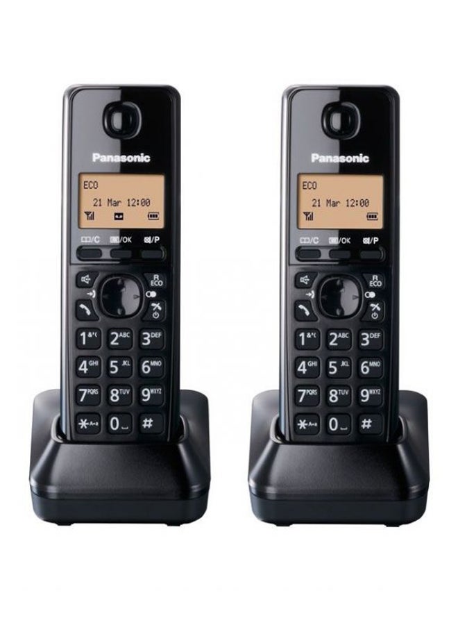 باناسونيك مجموعة هواتف رقمية بدون سلك 3 قطع أسود - Image 2