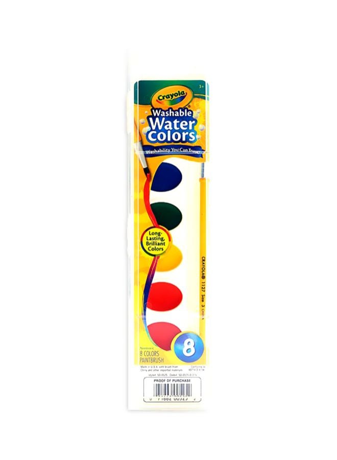 Crayola 8-Piece Washable Water Color Pans With Brush - Image 1
