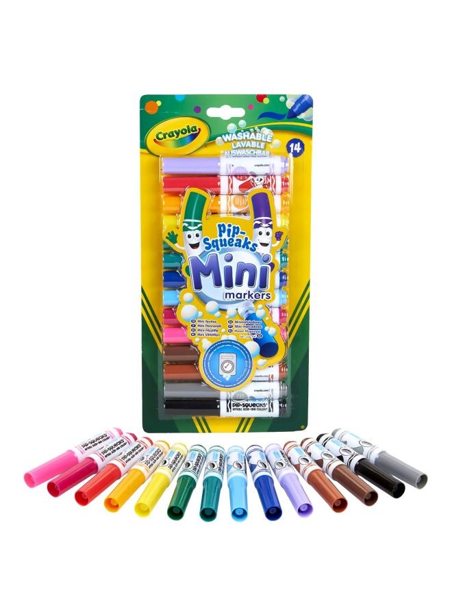 Crayola 14-Piece Pipsqueak Mini Markers Multicolor - Image 1