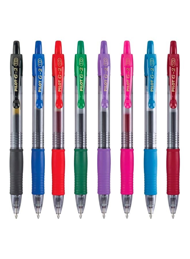 PILOT 8-Piece G2 Gel Ink Pens Green/Blue/Red - Image 2