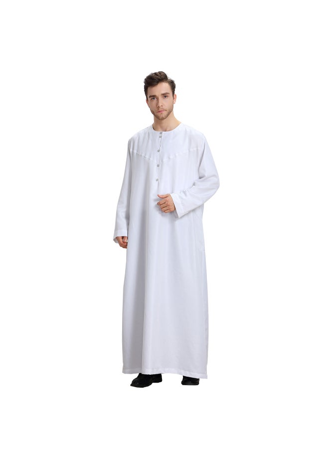 Traditional Long Sleeve Kaftan White - Image 4