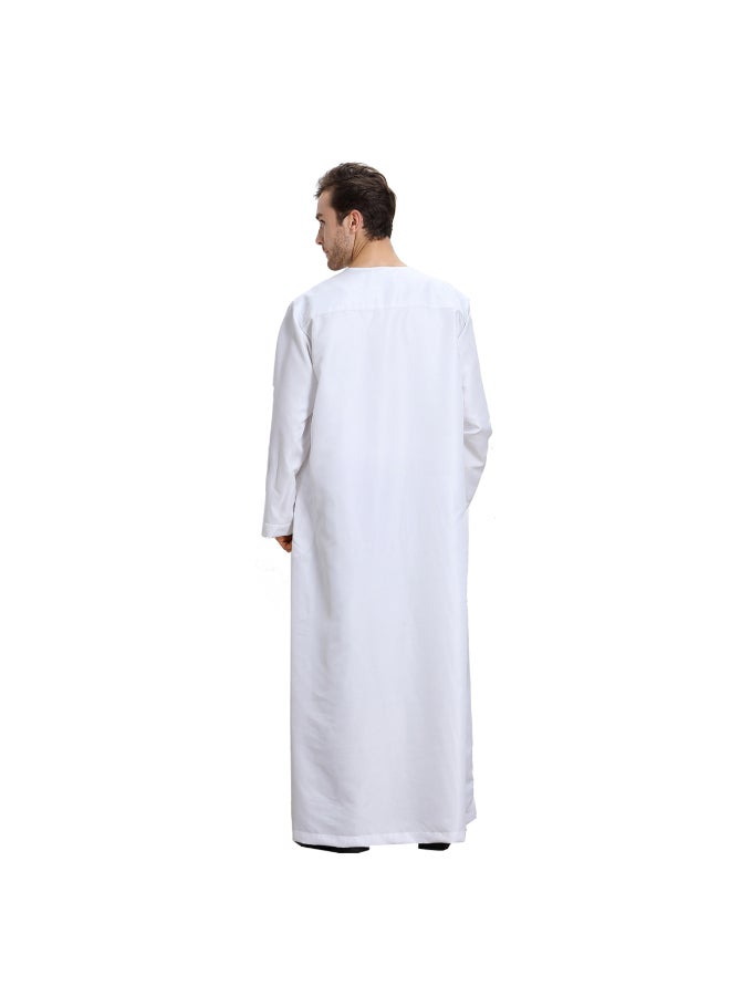 Traditional Long Sleeve Kaftan White - Image 2