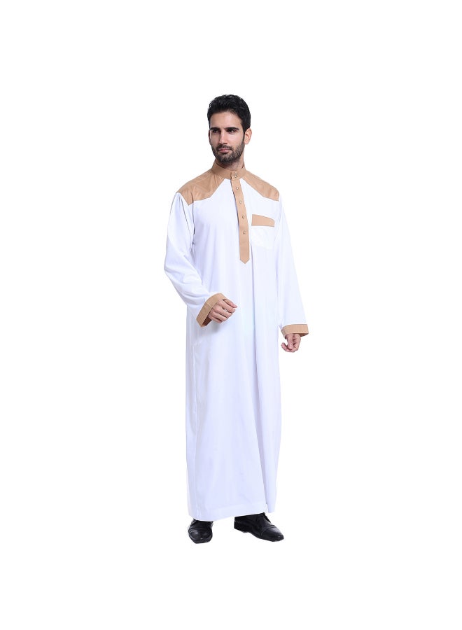 قفطان تقليدي مطرّز أبيض - Image 1