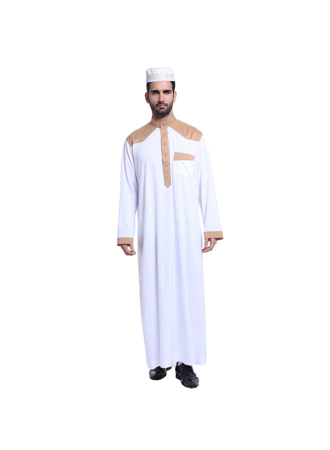 قفطان تقليدي مطرّز أبيض - Image 3