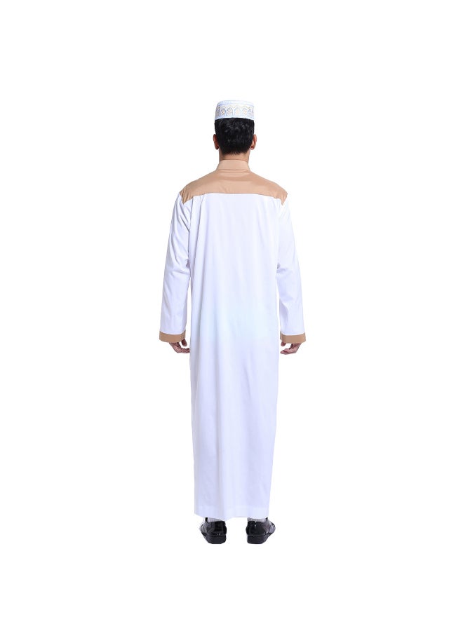 قفطان تقليدي مطرّز أبيض - Image 2