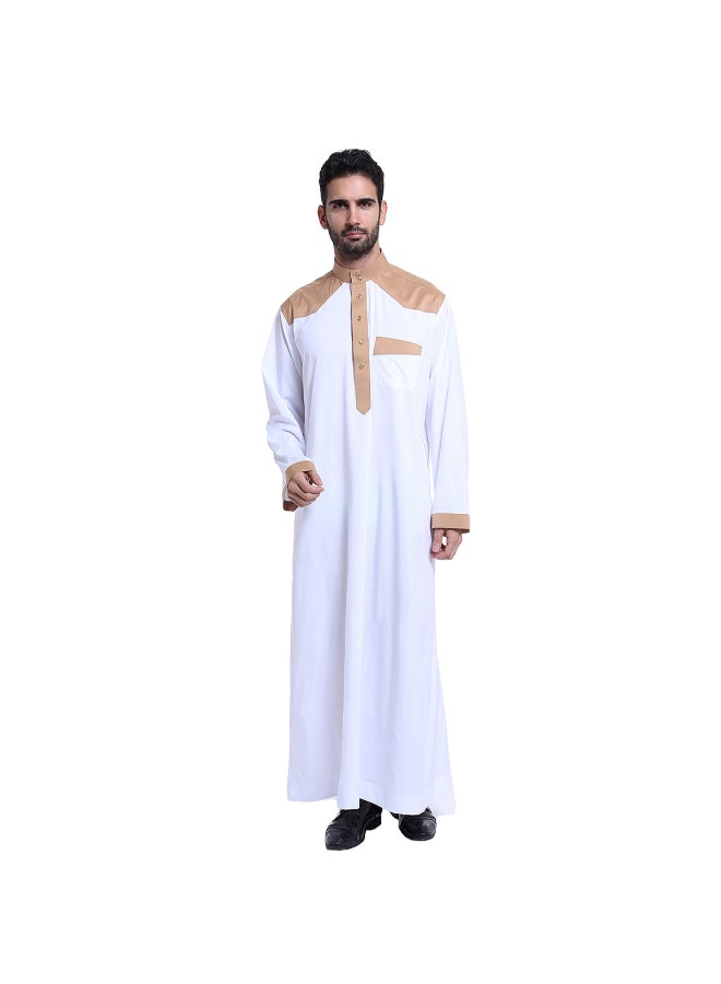 قفطان تقليدي مطرّز أبيض - Image 4