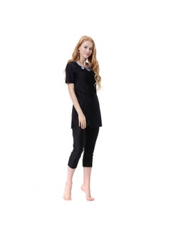 Generic 3-Piece Conservative Swimwear Burkinis Set Black  - Image 2