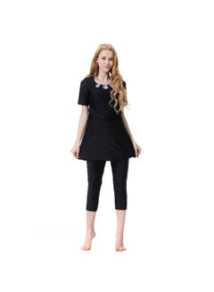 Generic 3-Piece Conservative Swimwear Burkinis Set Black  - Image 4