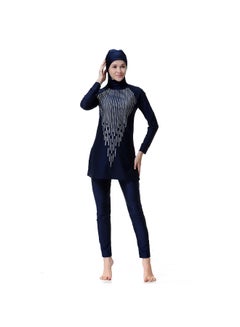 Generic Conservative Fashionable All-Covering Burkinis Navy Blue  - Image 3