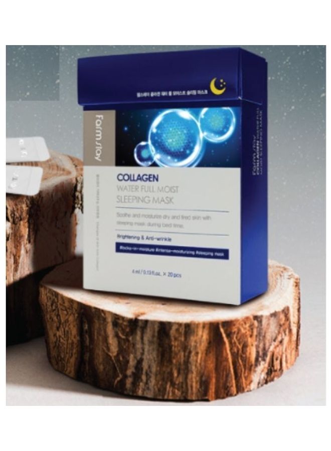 Farm Stay Collagen Water Full Moist Sleeping Mask - 20 Pcs Mutlicolour - Image 2