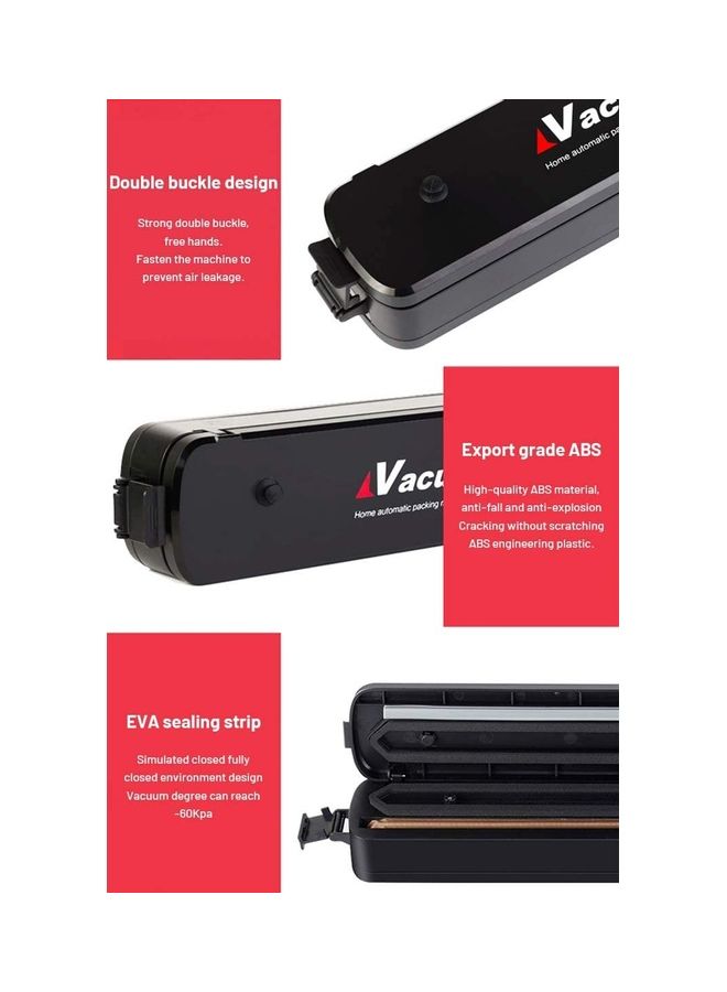 XiuWoo Vacuum Sealer Machine With Bags Black/Clear  - Image 2