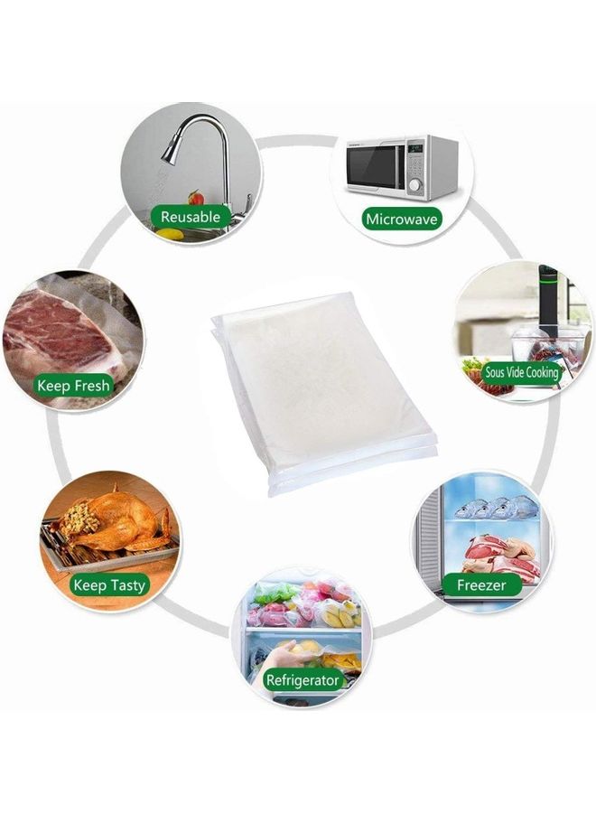 XiuWoo 100-Piece  Vacuum Sealer Bags Clear - Image 4