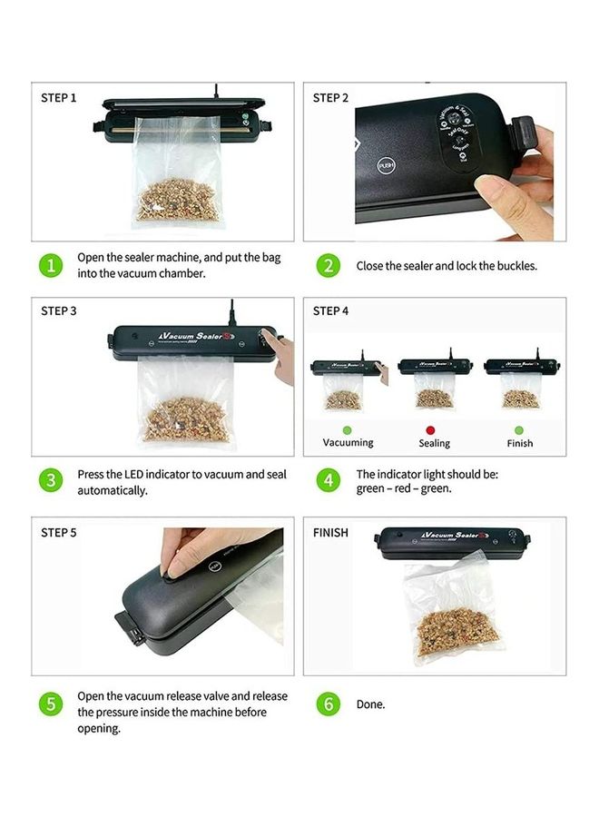 XiuWoo Vacuum Sealer With Bags Black - Image 5