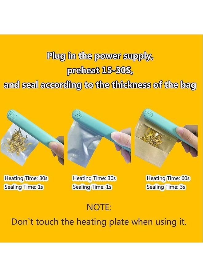 XiuWoo Portable Food Bag Heat Sealer Machine Blue/White  - Image 5