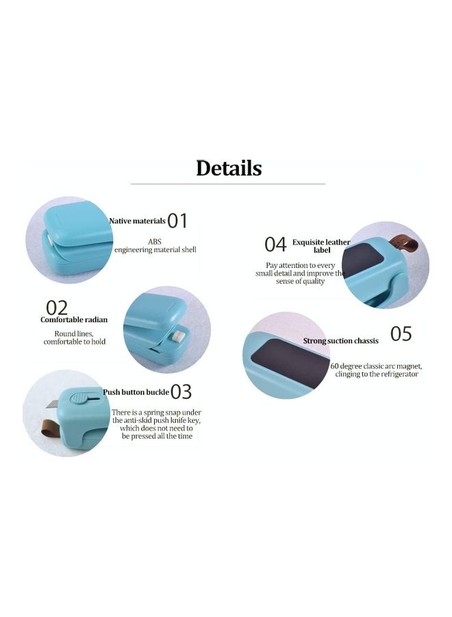 XiuWoo 2-In-1 Handheld Heat Sealer Blue - Image 4