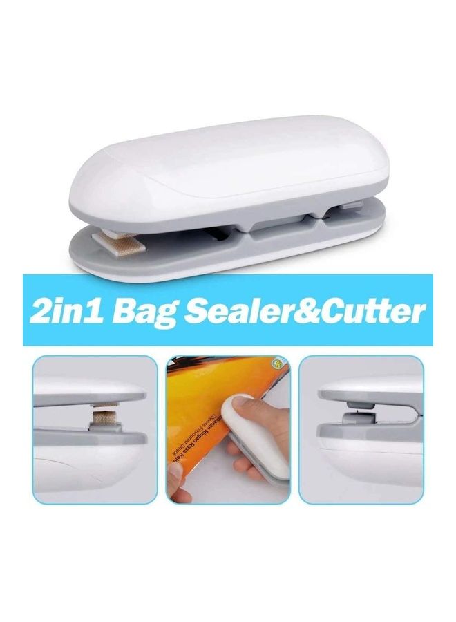 شو وو جهاز 2 في 1 لقطع وقفل الأكياس أبيض - Image 2