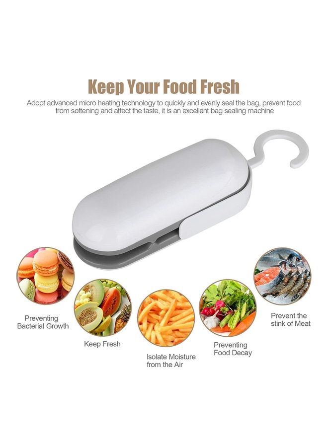 شو وو جهاز 2 في 1 لقطع وقفل الأكياس أبيض - Image 4