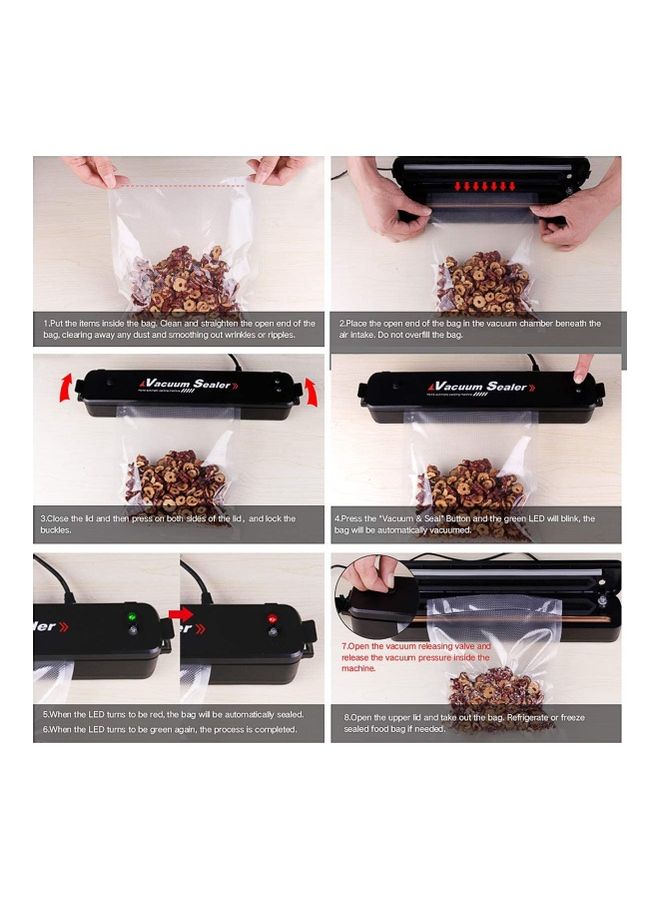 XiuWoo Vacuum Automatic Food Sealer Machine With Bags Black - Image 5