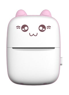 Mini Portable No-Ink Thermal Printer Pink/White