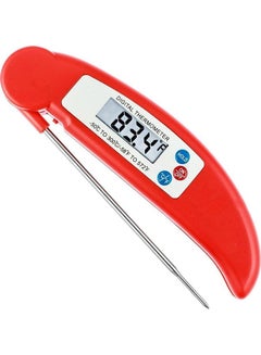 Instant Read Meat Thermometer for Grilling Red