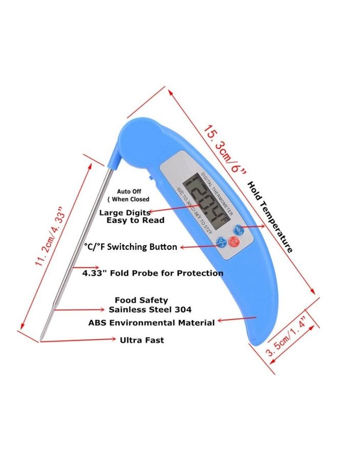 Generic - Instant Read Meat Thermometer for Grilling Red - Image 1