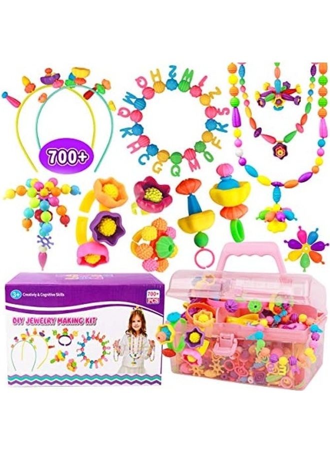 مجموعة خرزٍ لصناعة المجوهرات يمكنك صنعها بنفسك من 700 قطعة - Image 1