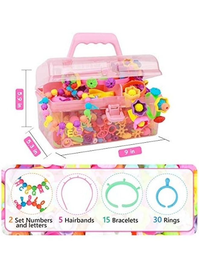 مجموعة خرزٍ لصناعة المجوهرات يمكنك صنعها بنفسك من 700 قطعة - Image 2