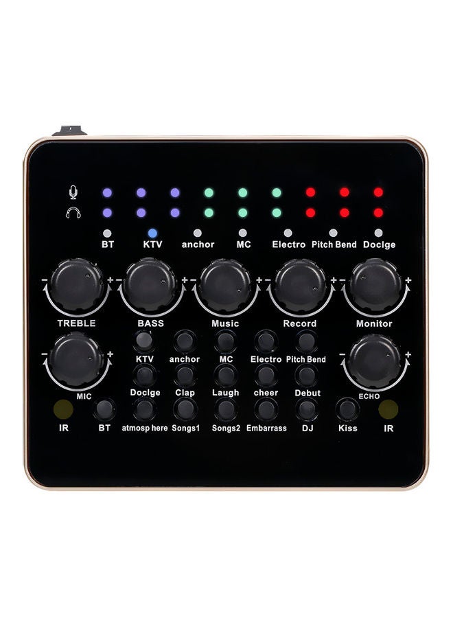 Generic 12 Sound Effects Live Sound Card With Remote Control Black/Gold  - Image 4
