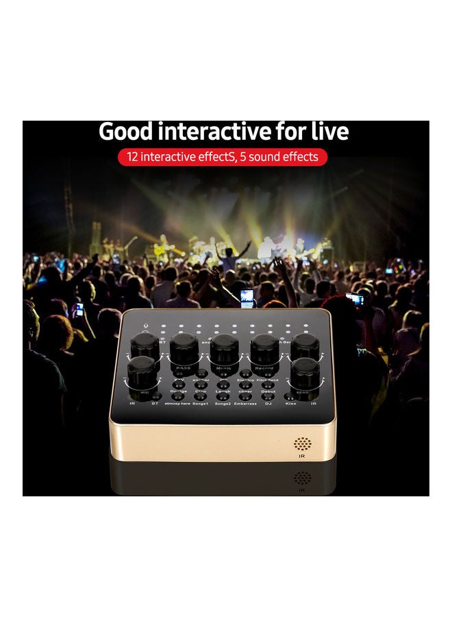 Generic 12 Sound Effects Live Sound Card With Remote Control Black/Gold  - Image 5