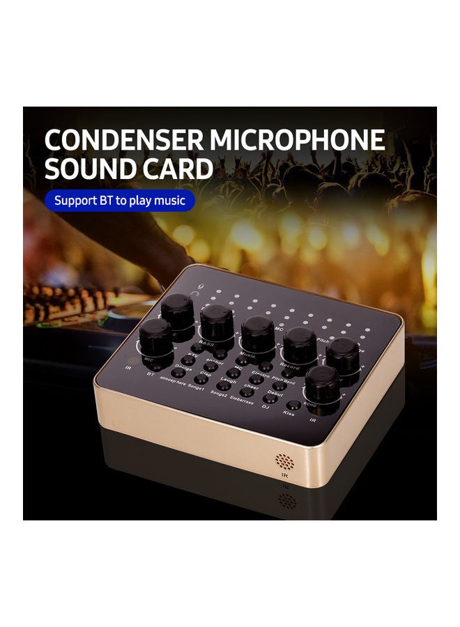 12 Sound Effects Live Sound Card With Remote Control Black/Gold