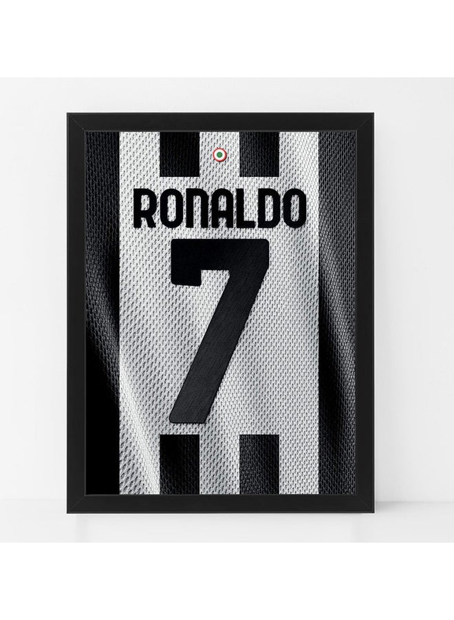 Boomah Accessories Ronaldo Juventus Jersey Poster with Frame Black/White 30x40cm 
