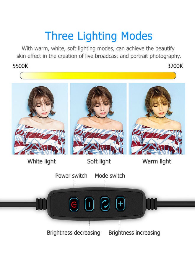 Photography LED Ring Light Set Black - Image 3
